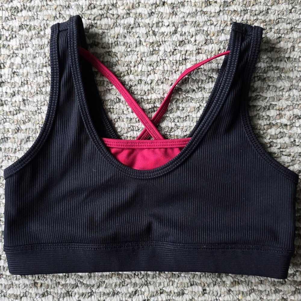 Avia Black and Pink Sports Bra